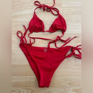 Palma Red Monday swimwear set